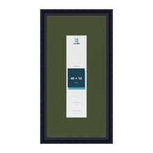 Louis Black 60 x 30 cm picture frame with a green mount for a 40 x 10 cm photo
