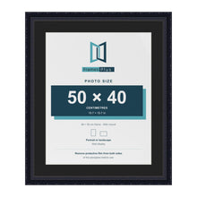 Louis Black 60 x 50 cm picture frame with a black mount for a 50 x 40 cm photo