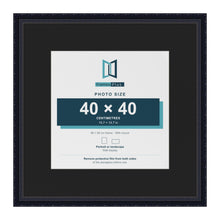Louis Black 60 x 60 cm picture frame with a black mount for a 40 x 40 cm photo