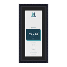 Louis Black 65 x 30 cm picture frame with a black mount for a 55 x 20 cm photo