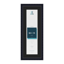 Louis Black 70 x 25 cm picture frame with a black mount for a 60 x 15 cm photo