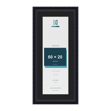 Louis Black 70 x 30 cm picture frame with a black mount for a 60 x 20 cm photo
