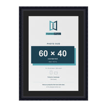 Louis Black 70 x 50 cm picture frame with a black mount for a 60 x 40 cm photo