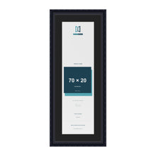 Louis Black 80 x 30 cm picture frame with a black mount for a 70 x 20 cm photo