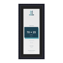 Louis Black 80 x 35 cm picture frame with a black mount for a 70 x 25 cm photo
