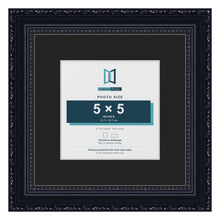 Louis Black 8 x 8 inch picture frame with a black mount for a 5 x 5 inch photo