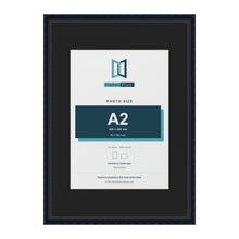 Louis Black A1 picture frame with a black mount for an A2 photo