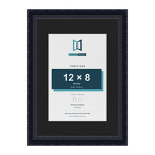 Louis Black A3 picture frame with a black mount for a 12 x 8 inch photo
