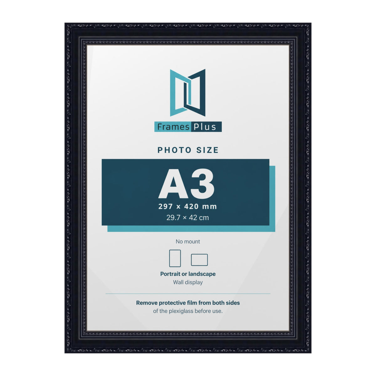 Louis Black picture frame for an A3 photo