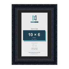 Louis Black A4 picture frame with a black mount for a 10 x 6 inch photo