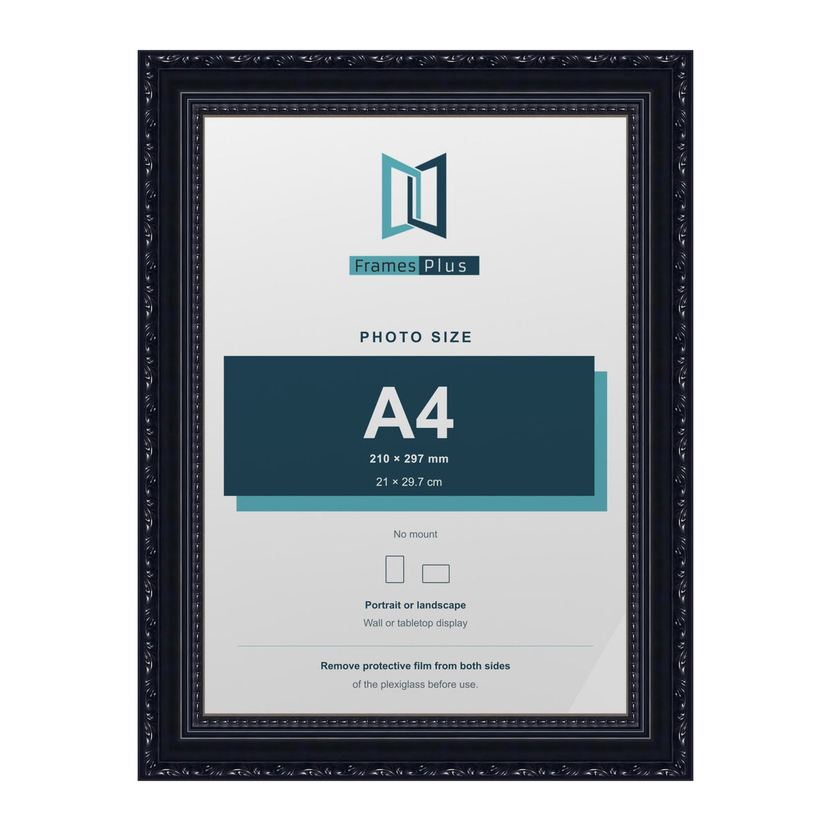 Louis Black picture frame for an A4 photo