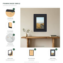 How to put a photo in a Louis Black frame with a black mount in six steps