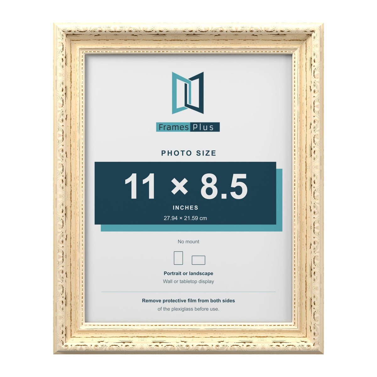 Louis Cream picture frame for an 11 x 8.5 inch photo