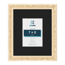 Louis Cream 12 x 10 inch picture frame with a black mount for a 7 x 5 inch photo