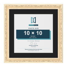 Louis Cream 13 x 13 inch picture frame with a black mount for a 10 x 10 inch photo