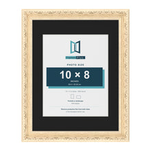 Louis Cream 14 x 11 inch picture frame with a black mount for a 10 x 8 inch photo