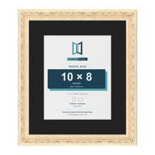 Louis Cream 14 x 12 inch picture frame with a black mount for a 10 x 8 inch photo