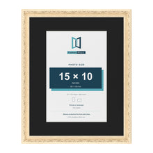 Louis Cream 20 x 16 inch picture frame with a black mount for a 15 x 10 inch photo