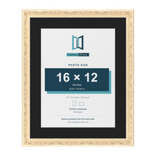 Louis Cream 20 x 16 inch picture frame with a black mount for a 16 x 12 inch photo