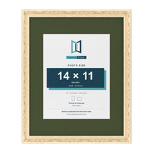 Louis Cream 20 x 16 inch picture frame with a green mount for a 14 x 11 inch photo