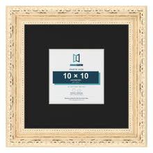 Louis Cream 20 x 20 cm picture frame with a black mount for a 10 x 10 cm photo