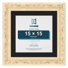 Louis Cream 20 x 20 cm picture frame with a black mount for a 15 x 15 cm photo