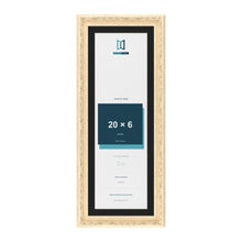 Louis Cream 22 x 8 inch picture frame with a black mount for a 20 x 6 inch photo