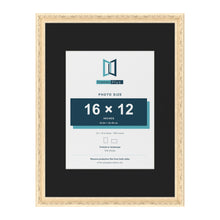 Louis Cream 24 x 18 inch picture frame with a black mount for a 16 x 12 inch photo