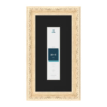 Louis Cream 30 x 15 cm picture frame with a black mount for a 20 x 5 cm photo