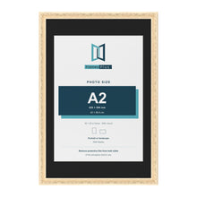 Louis Cream 30 x 20 inch picture frame with a black mount for an A2 photo