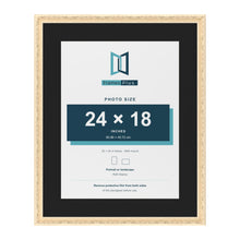 Louis Cream 30 x 24 inch picture frame with a black mount for a 24 x 18 inch photo