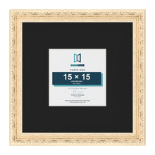 Louis Cream 30 x 30 cm picture frame with a black mount for a 15 x 15 cm photo