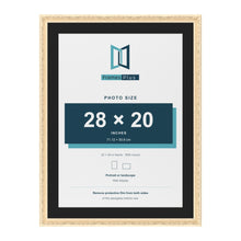 Louis Cream 32 x 24 inch picture frame with a black mount for a 28 x 20 inch photo