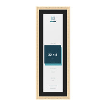 Louis Cream 36 x 12 inch picture frame with a black mount for a 32 x 8 inch photo