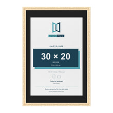 Louis Cream 36 x 24 inch picture frame with a black mount for a 30 x 20 inch photo