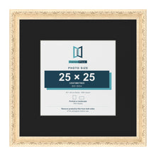 Louis Cream 40 x 40 cm picture frame with a black mount for a 25 x 25 cm photo