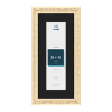 Louis Cream 45 x 20 cm picture frame with a black mount for a 35 x 10 cm photo
