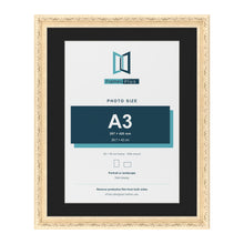 Louis Cream 50 x 40 cm picture frame with a black mount for an A3 photo