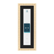 Louis Cream 60 x 20 cm picture frame with a black mount for a 50 x 10 cm photo
