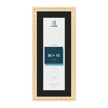 Louis Cream 60 x 25 cm picture frame with a black mount for a 50 x 15 cm photo