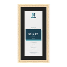 Louis Cream 60 x 30 cm picture frame with a black mount for a 50 x 20 cm photo