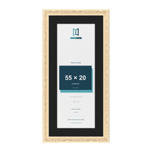 Louis Cream 65 x 30 cm picture frame with a black mount for a 55 x 20 cm photo