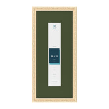 Louis Cream 70 x 30 cm picture frame with a green mount for a 50 x 10 cm photo