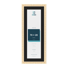 Louis Cream 80 x 30 cm picture frame with a black mount for a 70 x 20 cm photo