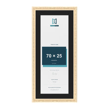 Louis Cream 80 x 35 cm picture frame with a black mount for a 70 x 25 cm photo