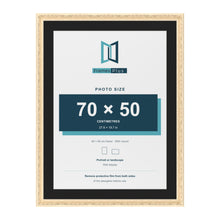 Louis Cream 80 x 60 cm picture frame with a black mount for a 70 x 50 cm photo