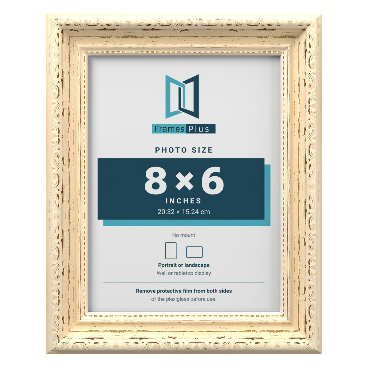 Louis Cream picture frame for an 8 x 6 inch photo