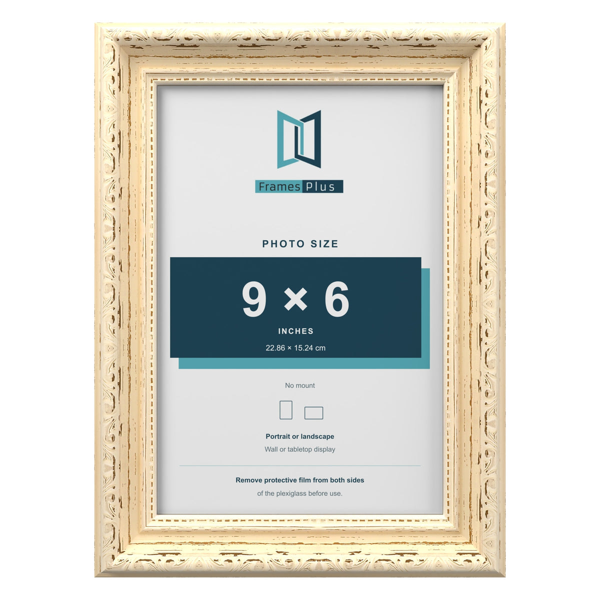 Louis Cream picture frame for a 9 x 6 inch photo