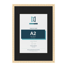 Louis Cream A1 picture frame with a black mount for an A2 photo