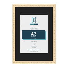 Louis Cream A2 picture frame with a black mount for an A3 photo